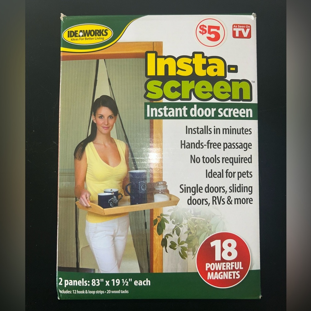 Insta-Screen Instant Door Screen